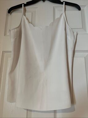 Ted Baker Cream-White Scallop-Edge Camisole